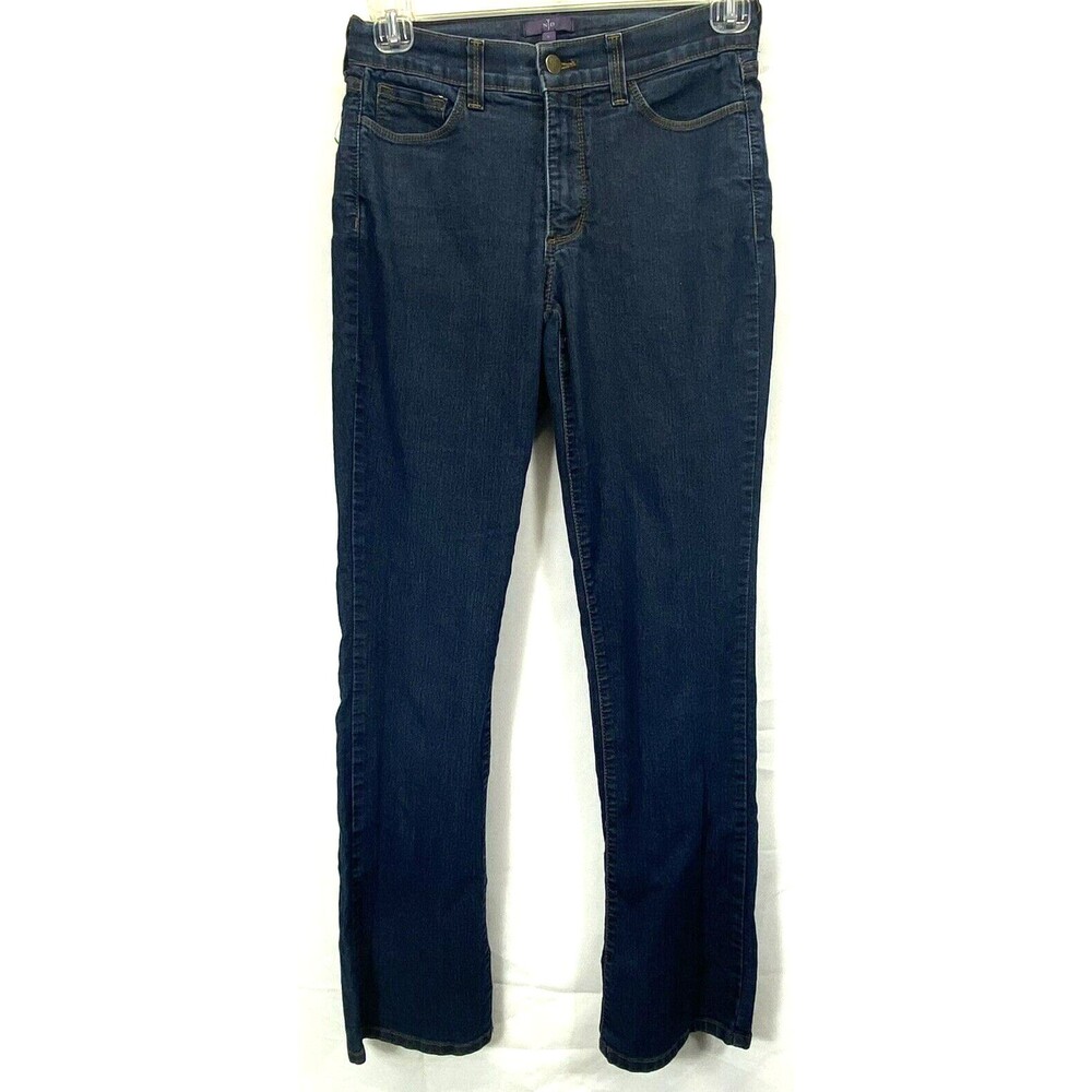 NYDJ Women Jeans Sz 6 Bootcut Lift Tuck Tech Stretch Denim 30X31 Rhinestone USA